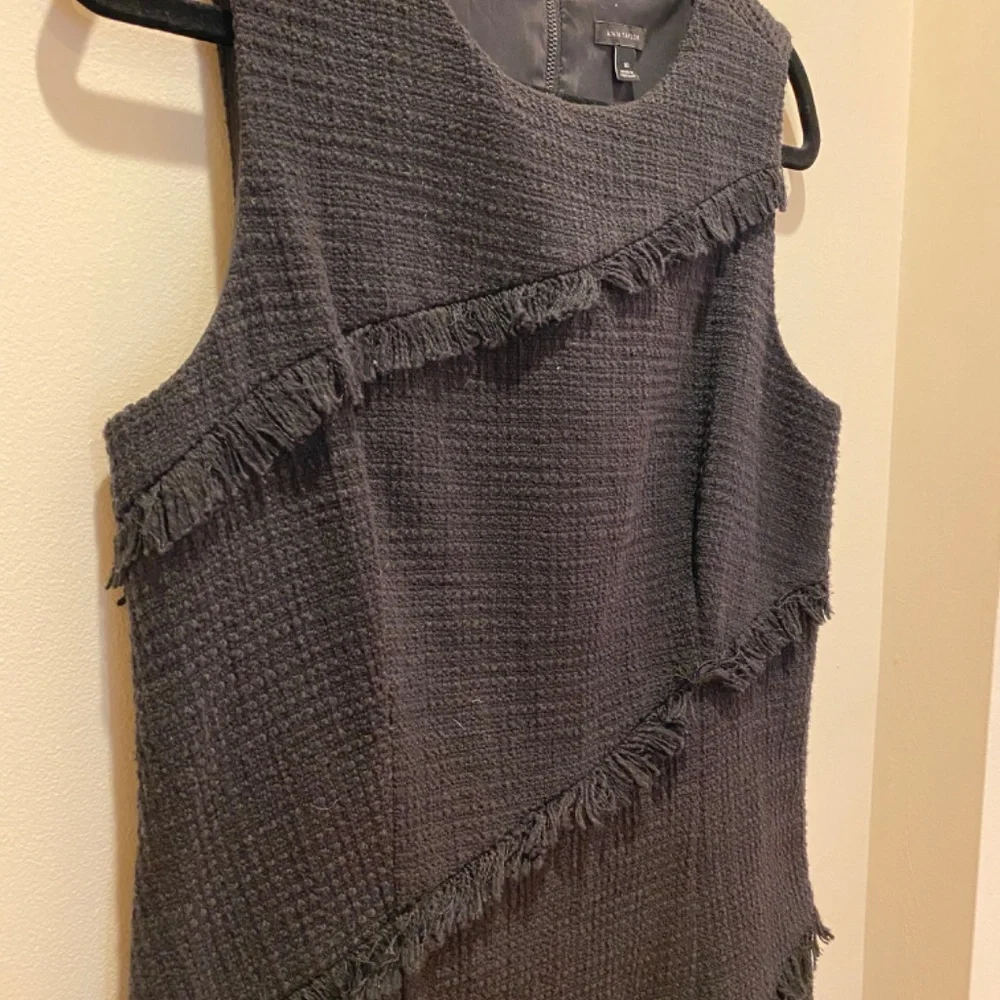 Ann Taylor 2 piece dress and coat with fringe - Picture 3 of 10